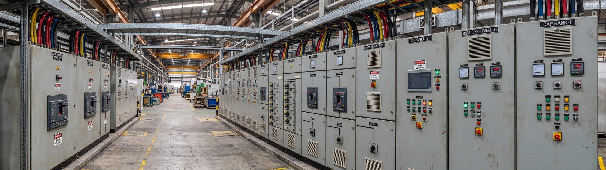 Ragam jenis panel listrik pabrik di dalam fasilitas manufaktur
